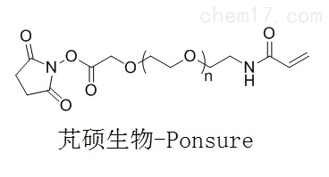 PS2-H1ACA-丙烯酰胺PEG-N羟基琥珀酰亚胺酯 ACA-PEG-SCM_丙烯酰胺PEG-N羟基琥珀酰亚胺酯,ACA-PEG-SCM,芃硕生物,修饰性PEG,Ponsure_供应信息_中国化工仪器网